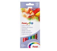 Matite Colorate Pentel Forma Esagonale Assortite Portafoglio Di 12