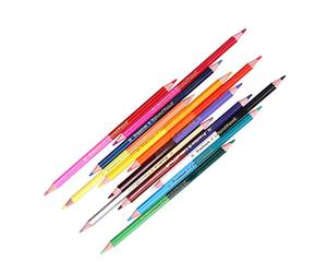 Matite Colorate per Bambini a Doppia Testa Set da 24 Colori per Colorare Graffiti per Bambini Sotto i 3 Anni