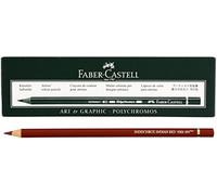 Matite colorate permanenti Faber Castell Polychromos mina 3,8 mm conf. 6 pezzi - rosso indiano - 110192