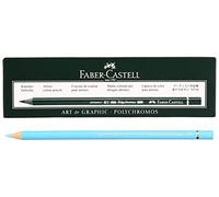 Matite colorate permanenti Faber Castell Polychromos mina 3,8 mm conf. 6 pezzi - turchese cobalto chiaro - 110154