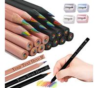 Matite colorate personalizzate 8 colori in 1 Matita personalizzata con incisione nome testo logo Matita n. 2 articoli per il ritorno a scuola per bambini insegnanti e studenti fino a 3000 pezzi