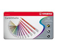 Matite colorate Stabilo CarbOthello trat scatola di metallo da 12 - 1412-6