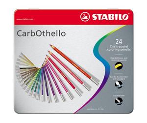Matite colorate Stabilo CarbOthello trat scatola di metallo da 24 - 1424-6
