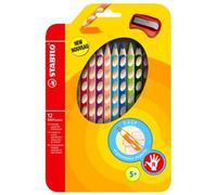 Matite colorate Stabilo EASYcolors per destrorsi assortiti astuccio da 12 - 332/