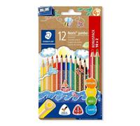 Matite Colorate Triangolari Staedtler Noris Jumbo 128 + Affilamatite