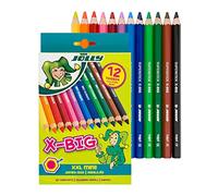 Matite colorate X-BIG JOLLY, 12 matite colorate extra spesse, estremamente infrangibili e durevoli, non tossiche, 12 pezzi in astuccio di cartone