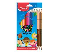 Matite Colori Maped Color'peps - Scatola da 12 + 3 Matite Duo Pelle