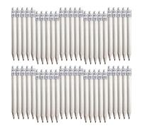 Matite da golf da 50 con gomme, legno, Round rod with white | matite in legno pre-affilate per aule scolastiche, penna firmata Baby Shower per matrimoni