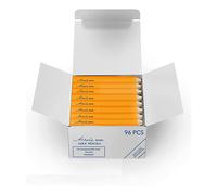 Matite da minigolf Nikola Works senza gomme - 96 pezzi - Matite American Pew HB pre-temperate classiche n. 2, confezione standard esagonale