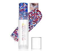 Matite glitterate, blu rosso Chunky Body Glitter Stick, Mermaid Sequins Crema Gel Kit Rainbow Glitter Viso Stick, Long Lasting Waterproof Halloween Festival Accessori Rave Outfit Donna Uomo 14