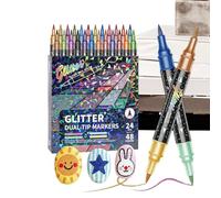Matite glitterate per bambini, per fai da te, ad asciugatura rapida, per dipingere e colorare, per adulti e bambini, biglietti di auguri di compleanno, scrittura, libri da colorare a scuola