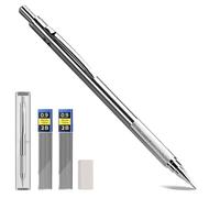 Matite meccaniche in metallo da 0,9 mm con 8 mine 2B e 4 gomme, perfette per scrivere, disegnare e fare schizzi