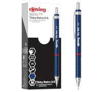 Matite Meccaniche rOtring Tikky Retro | 2B 0,5 mm | Fusto Blu | con Impugnatura Comfort Ondulata | Confezione da 12