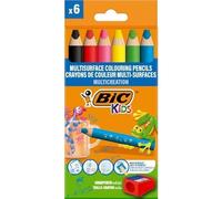Matite multisuperficie BIC Kids con scatola di punta 6 + 1 pz.