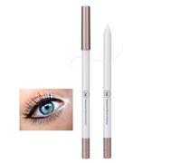 Matite per eyeliner bianche, matita per eyeliner | Eyeliner baco da seta - Penna per eyeliner con evidenziatore naturale impermeabile, trucco con matita per eyeliner bianca a lunga durata