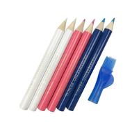 Matite per gesso da sarto, 6, matite per tessuto, con pennello, matita cancellabile per segni cucito, per tracciare tessuti, quilting, cucito, marcatura per