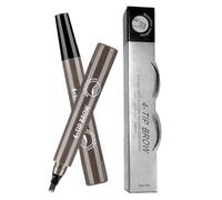 Matite per sopracciglia da donna, set da 2 pezzi, impermeabili, tinta a lunga durata, 12 x 1,9 x 2,9 cm, design preciso a punta fine, resistente alle sbavature, strumento compatto, per casa