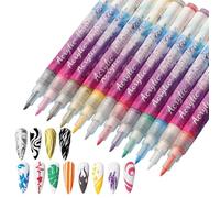 Matite per unghie, 12 pezzi per l'arte e l'artigianato per bambini, adulti e donne | Set di pennarelli per unghie in gel | Per bambini ragazze adulti casa salone manicure principianti