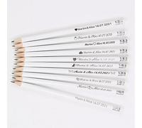 Matite personalizzate con incisione laser personalizzate per matrimoni, decorazioni rustiche per matrimoni Save the Date, Pencil Us In (20 pezzi)