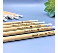 Matite Personalizzate, Incisioni Su Legno, Come Regali For Gli Ospiti, Matrimoni, Feste E Compleanni, Possono Essere Personalizzate Con Il Disegno Del Testo