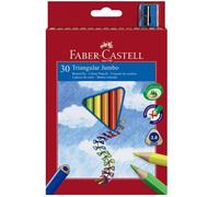 Matite triangolari Faber-Castell Jumbo 30 colori + punta