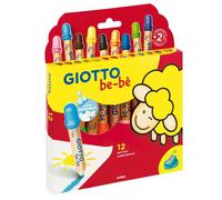 MATITONI COLORATI GROSSI BIMBI 12 PEZZI PUNTA MORBIDA FACILI DA IMPUGNARE COLORI