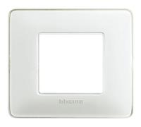 Placca 2 moduli colors ghiaccio scatola rotonda bticino AM4802CBN