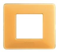 Placca Bticino Matix 2 moduli ambra AM4802CAB