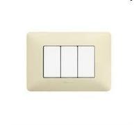 Placca bticino matix avorio 2 moduli scatola rotonda AM4802BAV