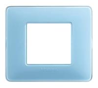 Placca Bticino Matix 2 moduli turchese AM4802CAR