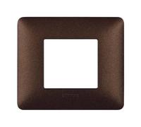 Placca Bticino Matix 2 moduli marrone caffè AM4802TGG