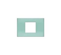Placca 2 moduli colors Te' Verde scatola rotonda Bticino Matix AM4802CVC