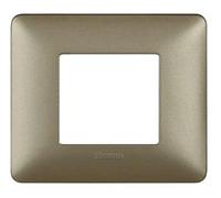 Placca Bticino Matix 2 moduli Titanium AM4802MTA