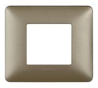 Placca Bticino Matix 2 moduli Titanium AM4802MTA