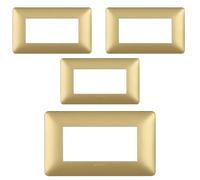 Bticino Matix Placca 4 Posti Tecnopolimero Colorata AM4804 Pezzi 4 - CONFEZIONE: 1 pz., Colore: Oro Gold