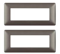 Matix Placca 6 Posti Tecnopolimero Colore Iron Grigio Scuro AM4806MIR Pezzi 2 Marca Bticino