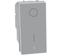 Interruttore bipolare basculante Bticino MatixGO 2P 16AX 1 modulo grigio JG4002