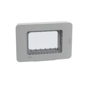 Placca IP55 3 moduli grigio - supporto stagno MatixGo Bticino 28603G
