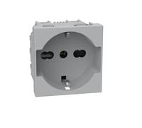 Presa Schuko Standard Bticino MATIXGO P40 2 moduli grigia JG4140A16