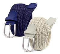 MATLAB Cintura Elastica Intrecciata Unisex - Cintura Regolabile in Tessuto per Uomo e Donna, Casual, Vintage, Stretch, 3,3 cm