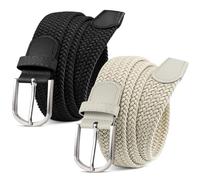 MATLAB Cintura Elastica Intrecciata Unisex - Cintura Regolabile in Tessuto per Uomo e Donna, Casual, Vintage, Stretch, 3,3 cm