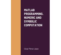 MATLAB PROGRAMMING. NUMERIC AND SYMBOLIC COMPUTATION
