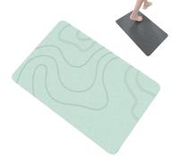 Matmend Bath Mat, Matmend Stone Bath MatStone, Water Absorbing Rug Outside Shower, Diatomaceous Earth Stone Material for bathroom floor (Gray) (Green,15.7 * 23.6in)