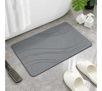 Matmend Bath Mat, Stone Bath Mat, Quick Drying Non-Slip Shower Mats, Water Absorbing Rug Outside Shower, Diatomaceous Earth Stone Material (Breakpoints-S)