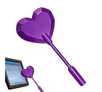 Matoebyr Bacchette magiche con stampa 3D a forma di cuore, senza contatto, per raves, feste, supermercati, caffetterie, trasporti pubblici, metropolitane, autobus, Viola, riferimento alla