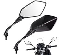 MATORD Coppia Specchietti Moto Manubrio Retrovisore Omologati Universali Moto Specchi Laterale with 8mm Bolt per Street Bike Sport Bike Scooter Cruiser