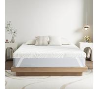 Matoresu Topper per materasso matrimoniale da 10 cm, con copertura rimovibile e lavabile con cerniera, coprimaterasso matrimoniale, in schiuma ad alta densità per alleviare la pressione, solido (135 x