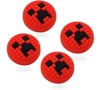 MatoSan® 4 tappi in silicone per ThumbstSticks - Compatibile con Switch, Steam Deck e controller portatili - Joystick Protezione & Grip accessori - Inserti colorati per bastone (rosso)