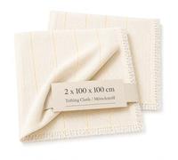 MatoSan Panno tufting 2 x 100 x 100 cm con linee di marcatura, tessuto da monaco per tufting gun & punch needle, tessuto primario in poliestere e cotone con bordo a zigzag, tessuto per tappeti e