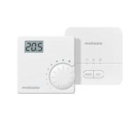 Matosio TH610RS - Set di termostato radio per caldaia, con ricevitore, termostato digitale, funzionamento a batteria, montaggio a parete, bianco